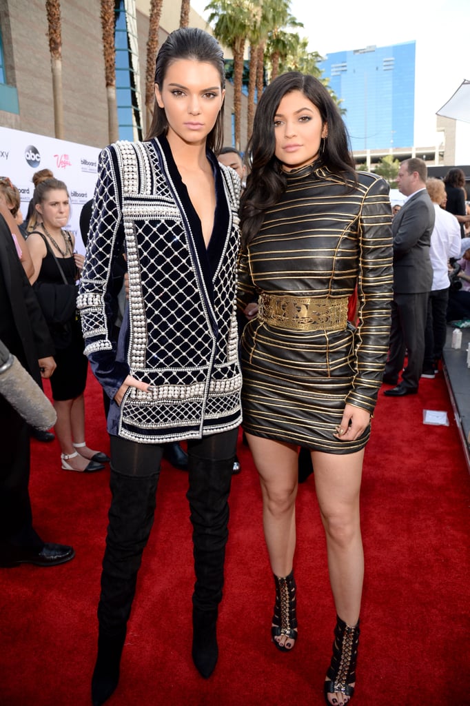 On the red carpet for the 2015 Billboard Music Awards, Kendall and Kylie turned up the heat in edgy creations from the line.