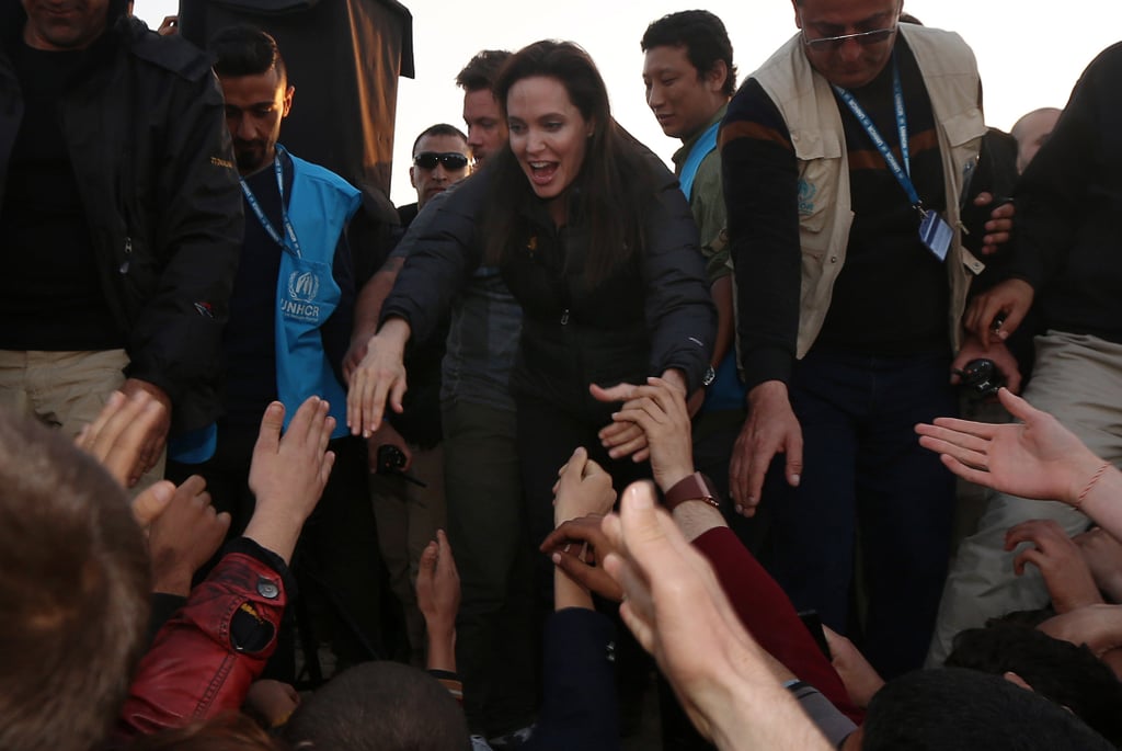 Angelina Jolie at Refugee Camp in Iraq January 2015