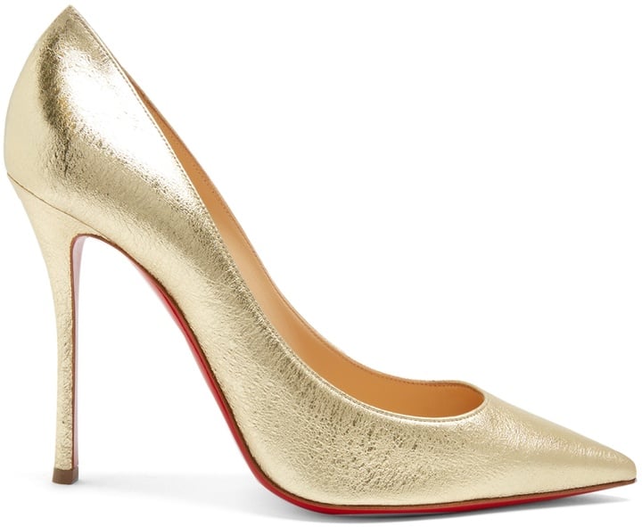 Christian Louboutin Decoltish Leather Pumps | Angelina Jolie Gold ...