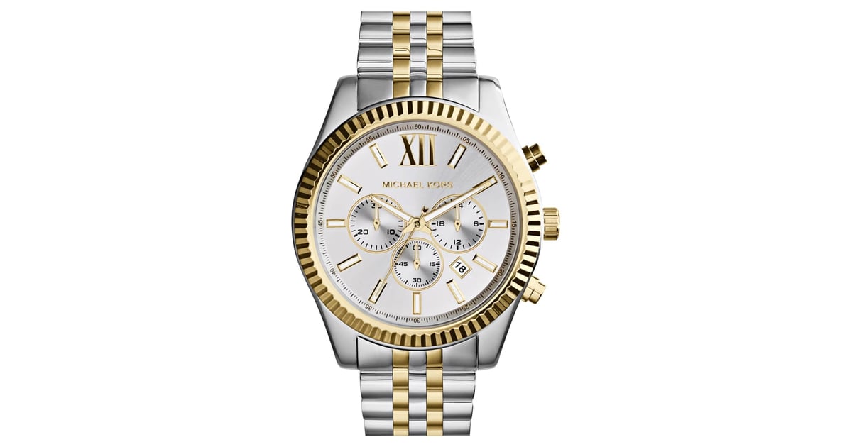 Michael kors large lexington chronograph bracelet watch hotsell 45mm