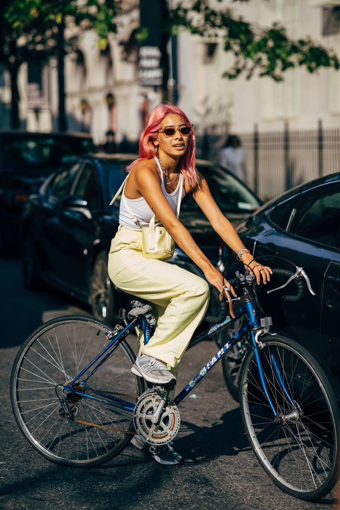 Swap out denim for lightweight trousers in a summer-sweet color. Swap out denim for lightweight trousers in a summer-sweet color.