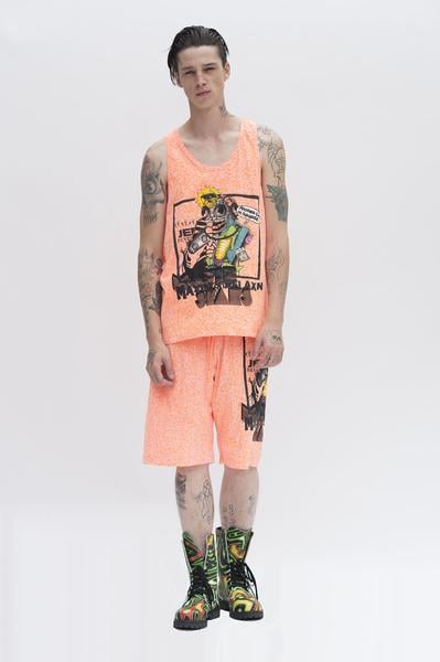 Orange Scribble tank top