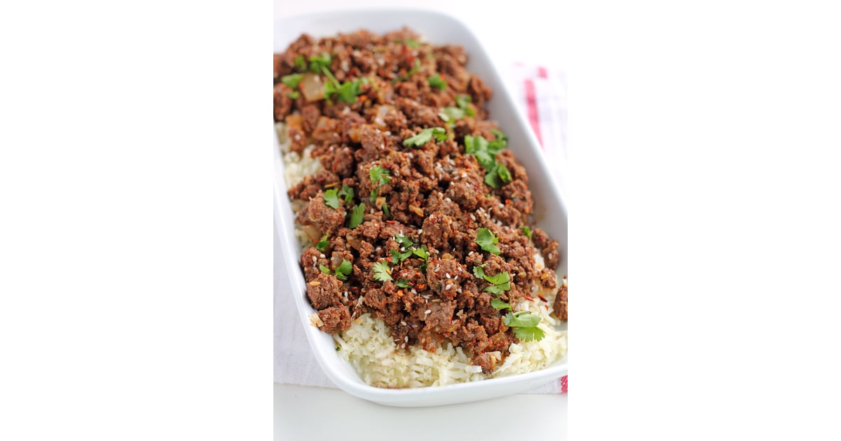 Paleo Spicy Korean Ground Beef and Cauliflower Rice Healthy LowCarb