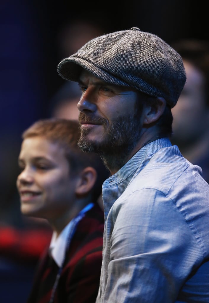 David and Romeo Beckham at the ATP World Tour Finals 2016