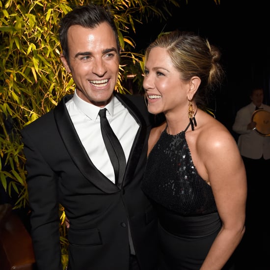 Jennifer Aniston and Justin Theroux at Golden Globes 2015