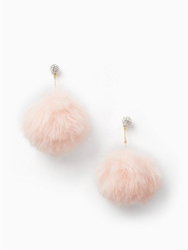 Chic and cushy linear pouf top earrings
