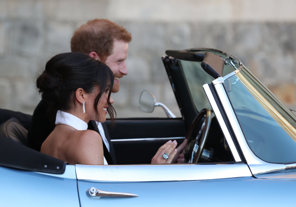 Meghan Markle Wearing Princess Diana's Aquamarine Ring