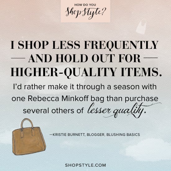 Kristie Burnett, blogger, Blushing Basics
Play the ShopStyle game for a chance to win one of three designer bags.