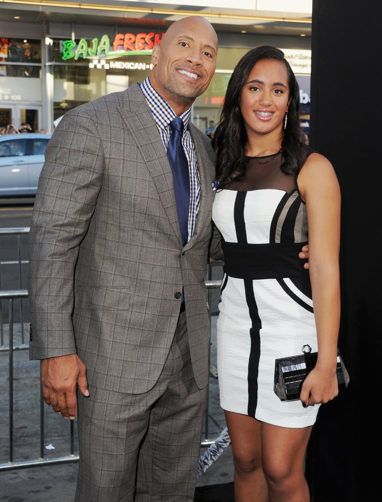 Cute Pictures of Dwayne Johnson and His Blended Family