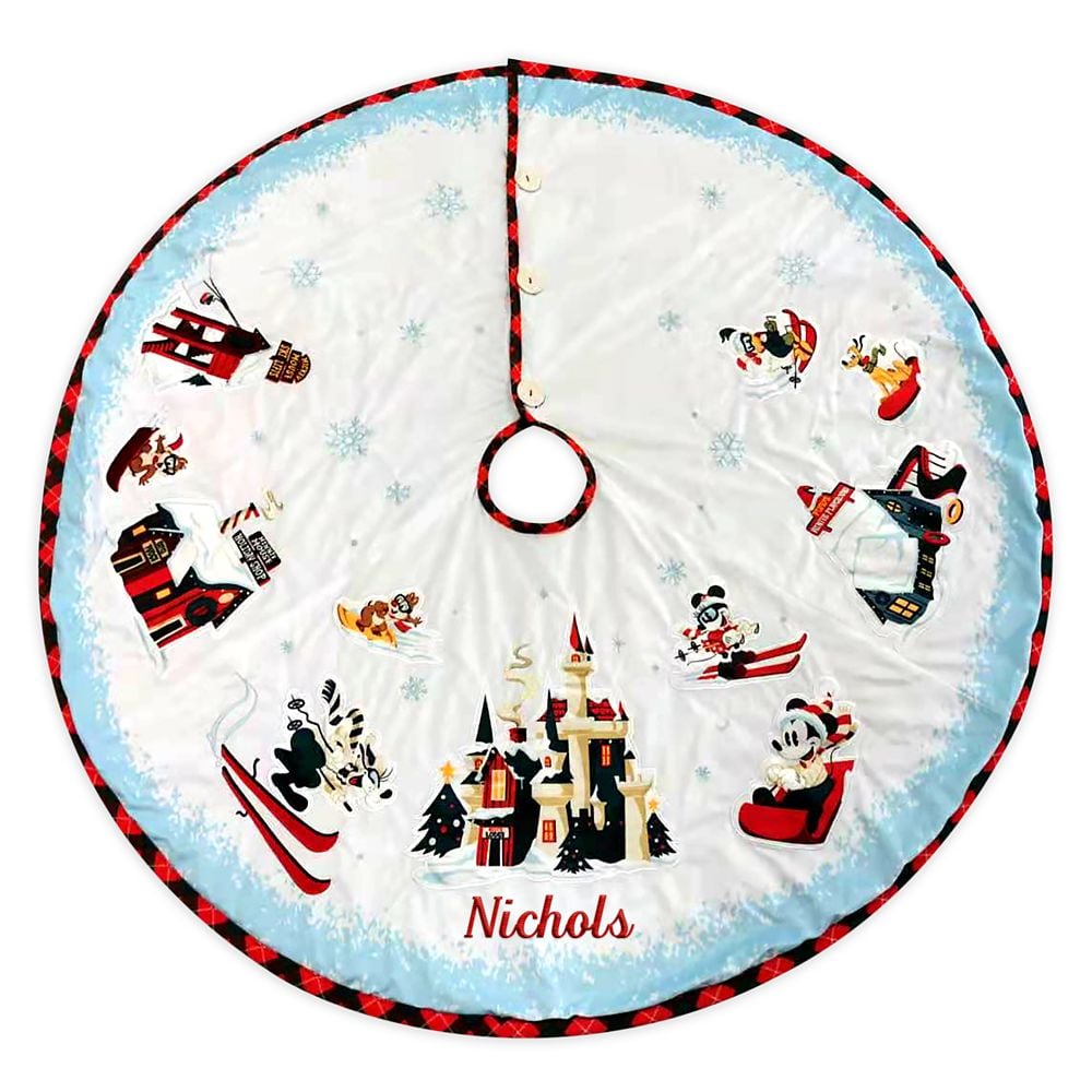 A Personalized Tree Skirt: Mickey Mouse and Friends Holiday Tree Skirt