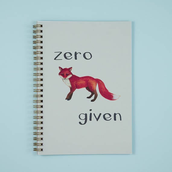 Zero Fox Given Notepad