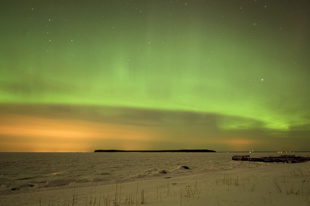 The aurora borealis was seen from Tallinn, Estonia, in March 2013.