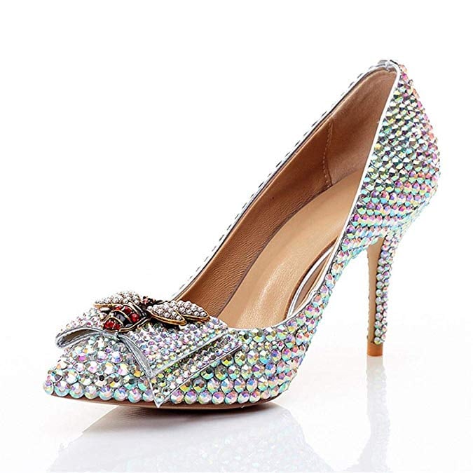 Yunhine Rhinestone Bow Pumps | The Best Holiday Shoes You Can Buy on ...