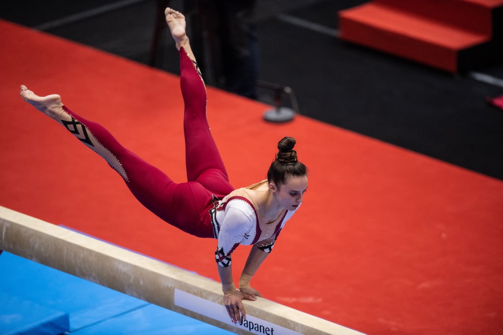 Pauline Schäfer Wins Beam Silver Medal at 2021 Worlds