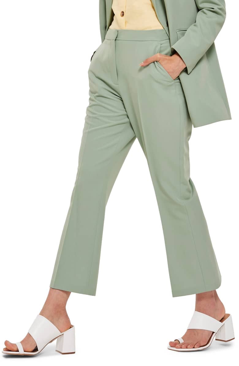 Topshop cord utility straight leg pants in baby blue | ASOS