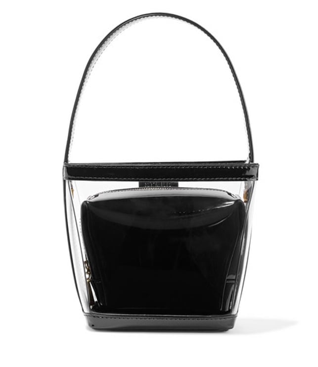 PVC and Patent-Leather Tote in Black
