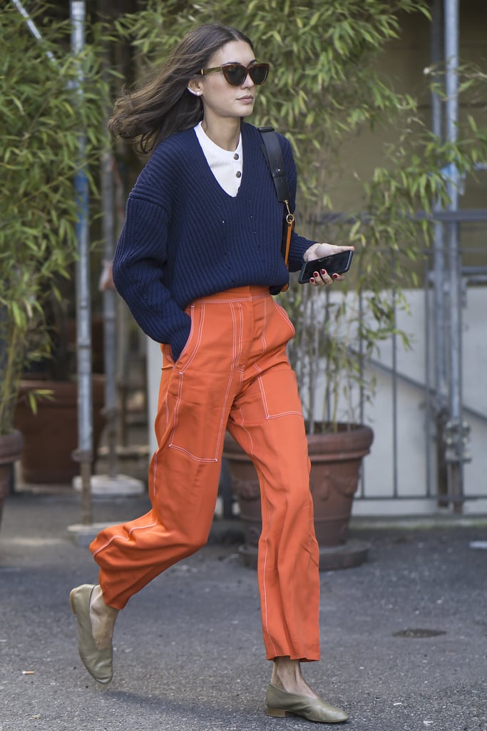 You can wear a pair of tangy trousers with a simple tube top and statement earrings when the sun goes down. Mute them with leather flats and a streamlined sweater during office hours.