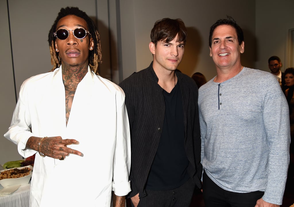 Pictured: Ashton Kutcher, Wiz Khalifa, and Mark Cuban