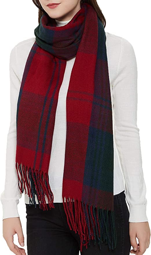 Winter Women's Hermes New War Horse Print Scarf Plaid Thick Cashmere Luxury  Plaid Scarf Warm Multif