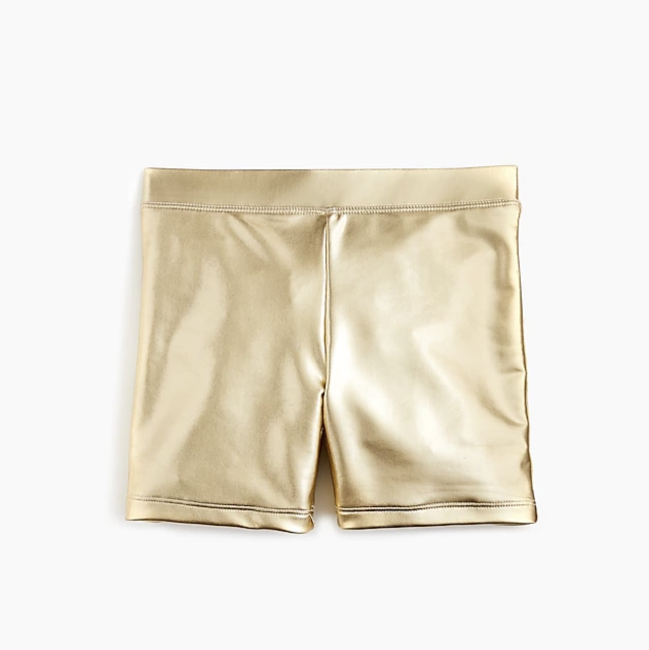 Metallic gold biker shorts deals