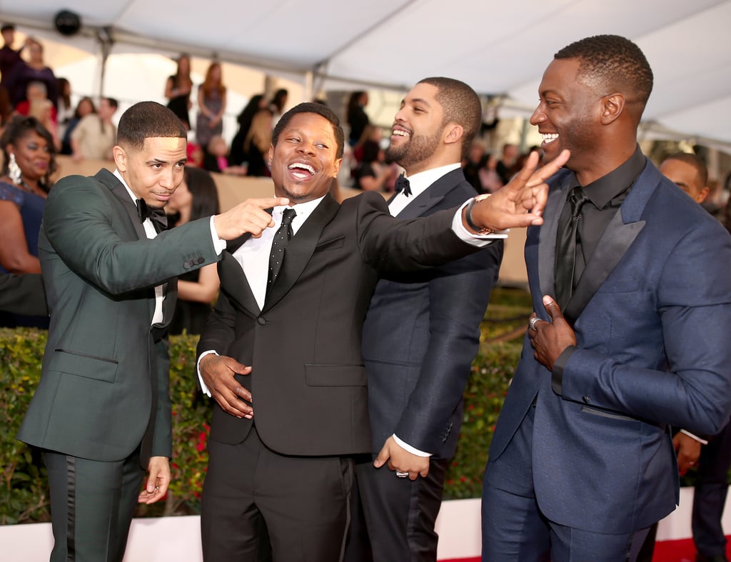 Pictured: Neil Brown, Jr., O'Shea Jackson Jr., Jason Mitchell, and Aldis Hodge
