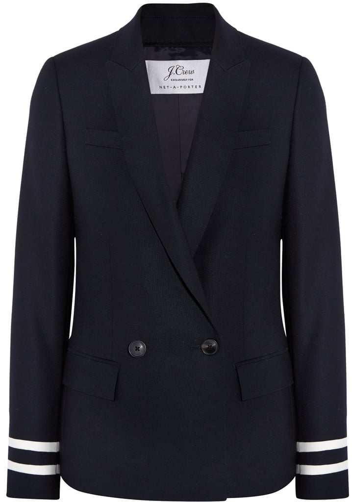 Comero Striped Wool-Piqué Blazer ($325)