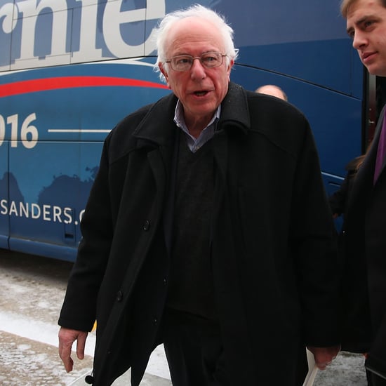 Bernie Sanders Walking a Picket Line in Brooklyn