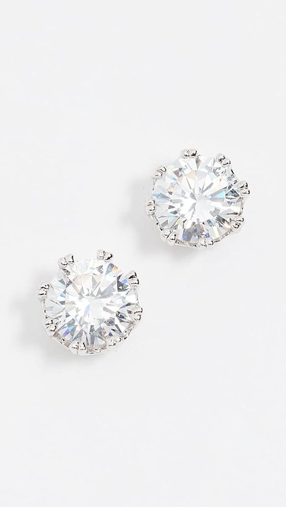 Sparkling Studs: Kenneth Jay Round CZ Stud Earrings