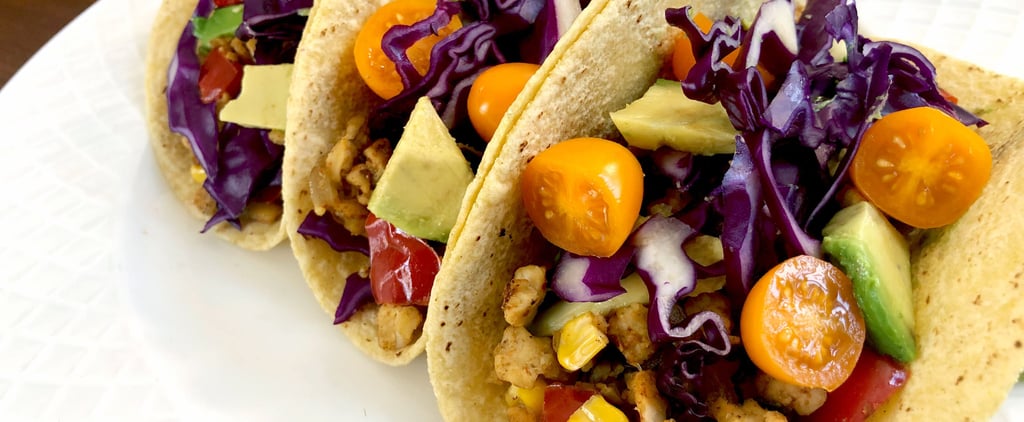 These Red Pepper and Corn Tempeh Tacos Are Vegan and Perfect For Taco Tuesday