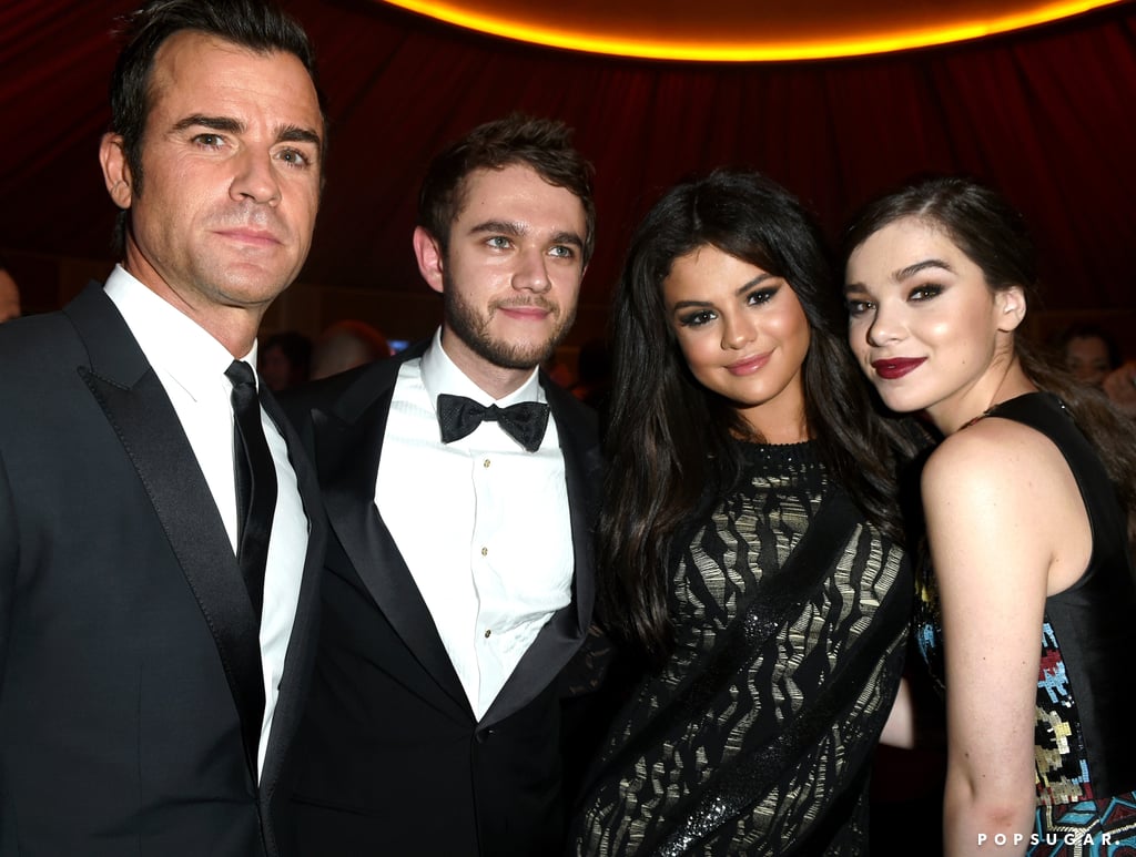 Justin Theroux and Hailee Steinfeld linked up with the musicians at Vanity Fair's star-studded Oscars afterparty in February.