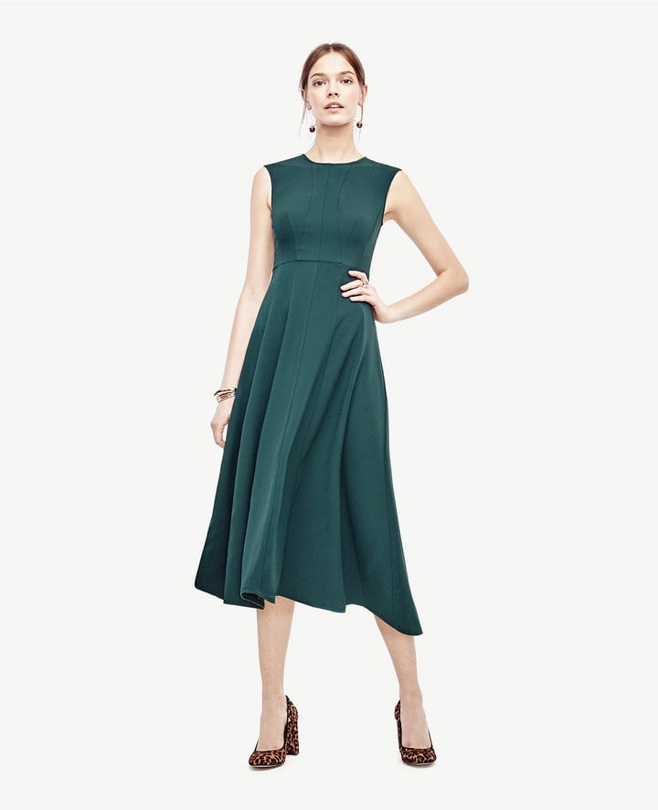 Ann Taylor Crepe Seamed Midi Dress ($149) | Tea Dress Trend | POPSUGAR Fashion Photo 23
