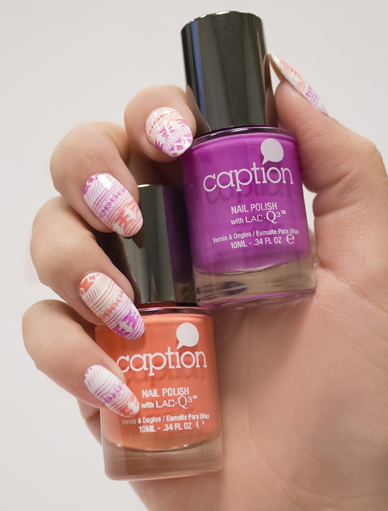 Use Caption Top Coat ($12). Polish a single thin coat on all nails. Allow to dry for two minutes. 

To accelerate drying time, use Caption Drying Drops ($12). Apply one to two drops per nail after allowing the topcoat to dry as instructed above.