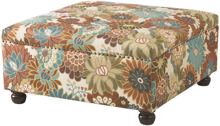 Elsa Floral Cocktail Square Ottoman ($370, originally $740)