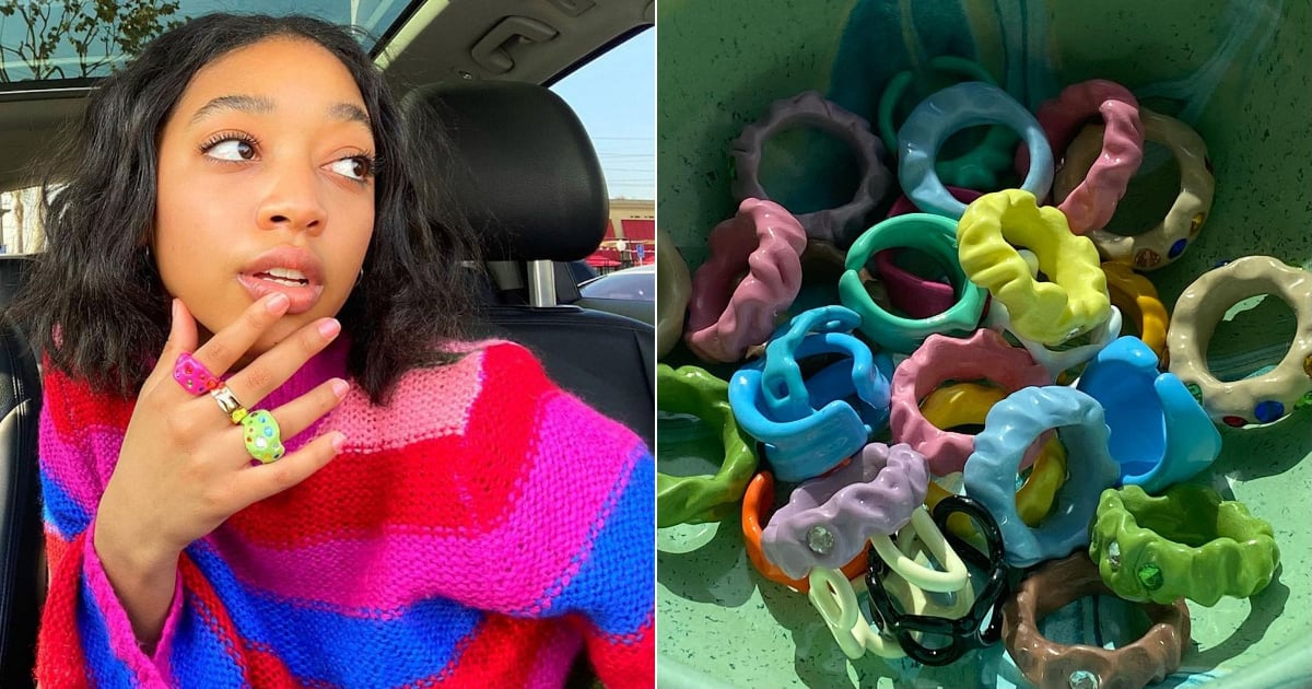 Bella Hadid, Eris Baker, and Emma Chamberlain Are Bringing Back Chunky Plastic “Gum” Rings