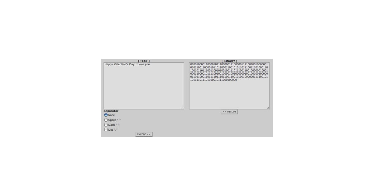 Encode Messages in Binary Code POPSUGAR Tech