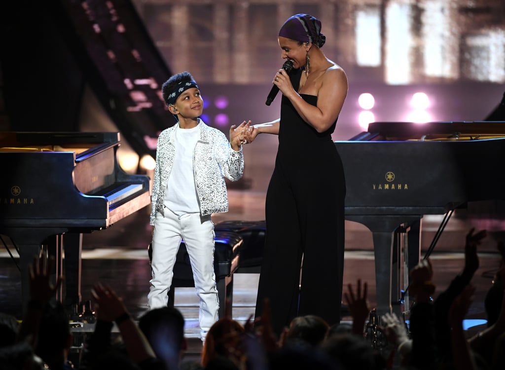 Alicia Keys With Her Sons at 2019 iHeartRadio Music Awards