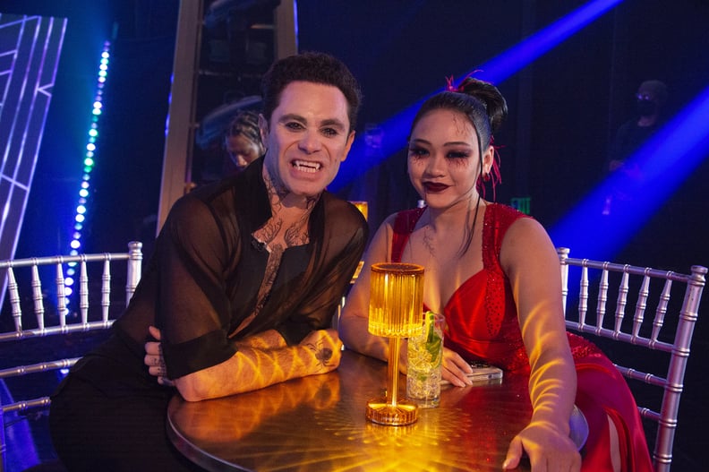 Sasha Farber and Suni Lee as Vampires From The Vampire Diaries