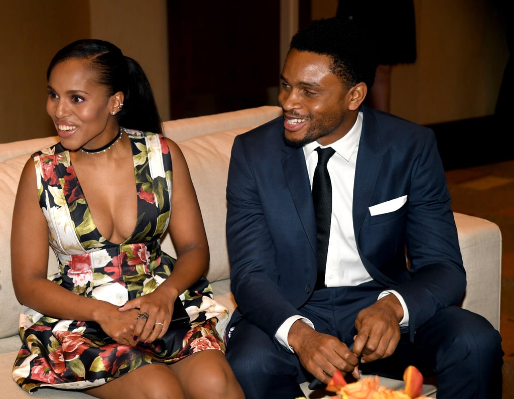 Kerry Washington and Husband at Charity Gala December 2016 POPSUGAR