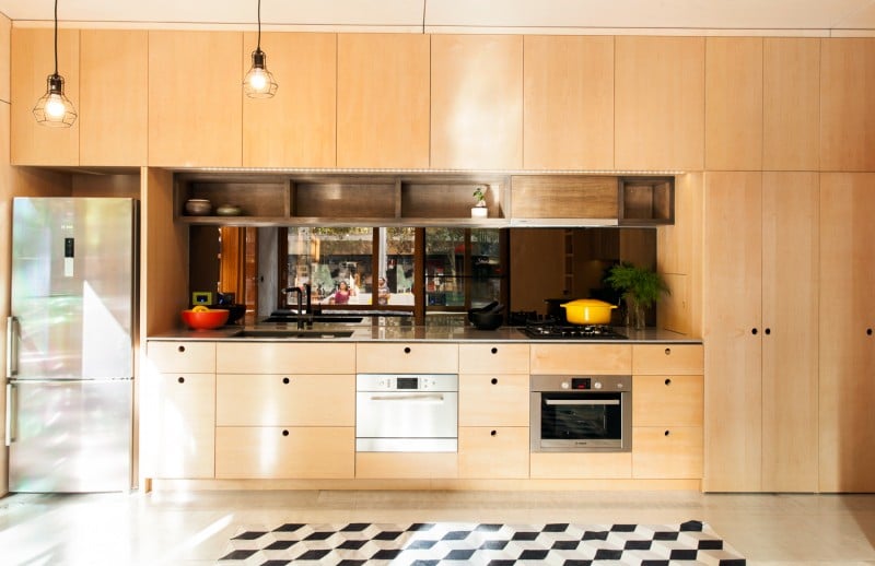 The house also uses sustainably sourced materials with formaldehyde- and VOC-free finishes.