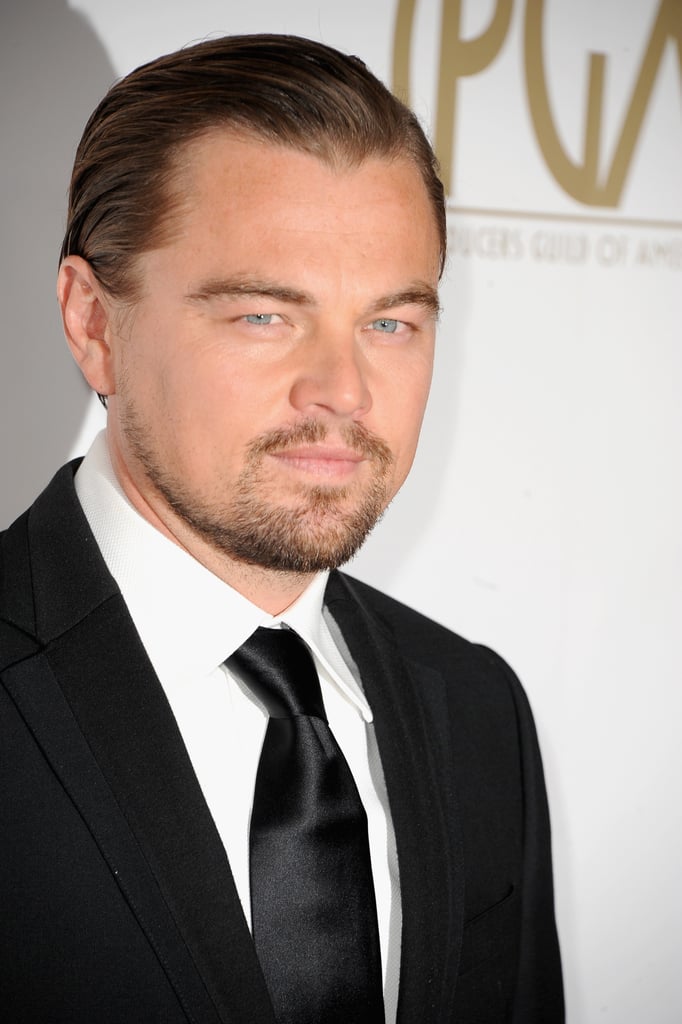 Leonardo DiCaprio wore a black tie.