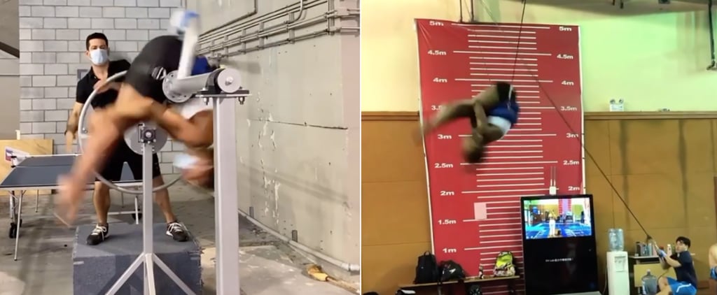 Watch Video of Olympic Diver Jennifer Abel Dry-Land Training