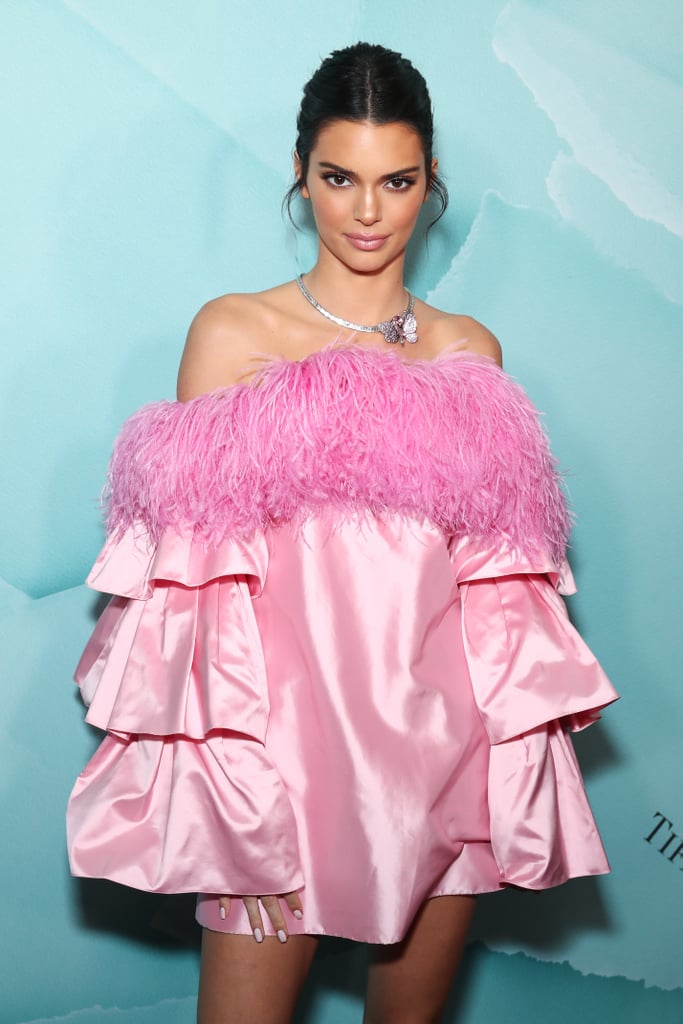 Kendall Jenner's Pink Feathered Dress in Sydney April 2019 | POPSUGAR ...