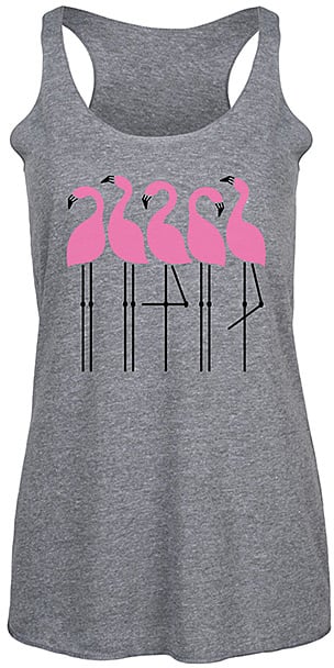 Athletic Heather Flamingo Tri-Blend Racerback Tank