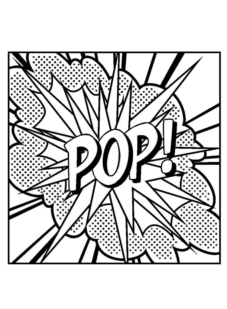 Get The Coloring Page Pop Art Free Printable Adult Coloring Pages POPSUGAR Smart Living 