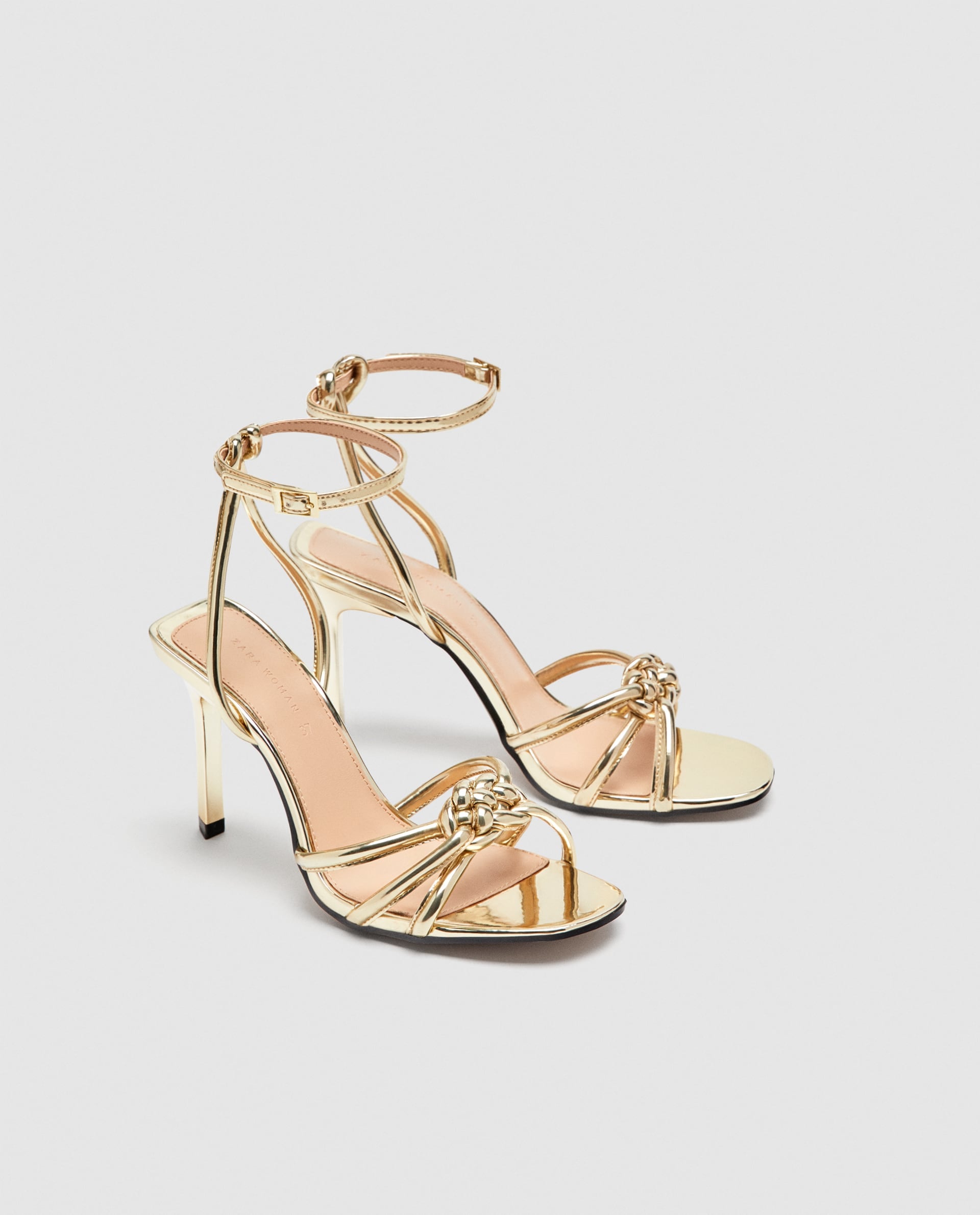 zara gold heels
