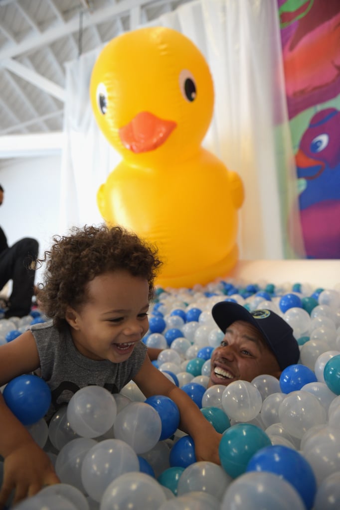 Donald Faison With Son Rocco at Safe Kids Day Event LA 2016