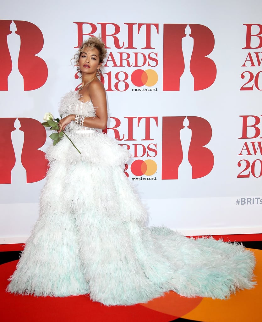White Dresses Brit Awards Red Carpet 2018