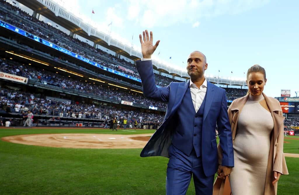 Derek and Hannah Jeter at Yankee Stadium Ceremony May 2017