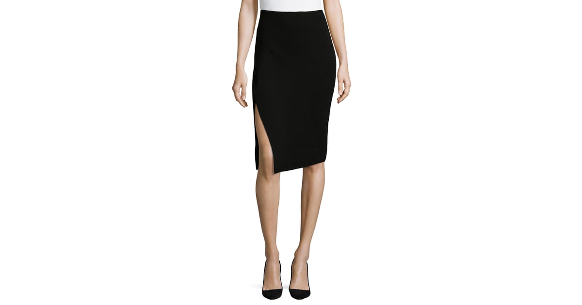RVN Midi Pencil Skirt W/ Slit ($248) | Emily Ratajkowski Wearing ...