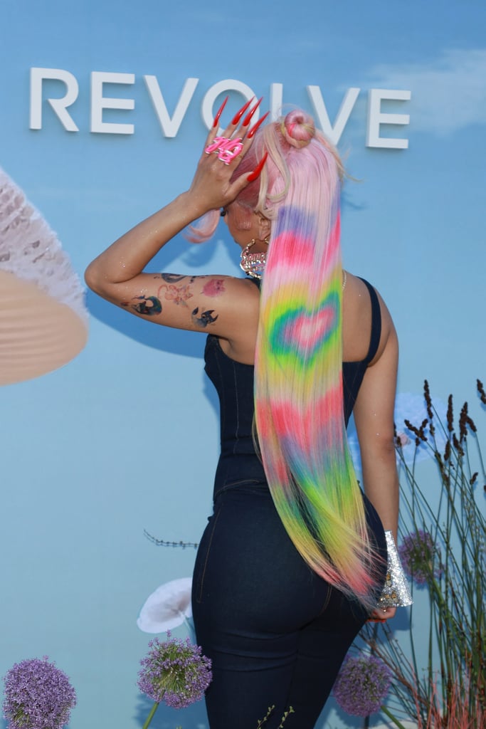 Saweetie's Rainbow Hair at Coachella 2023